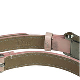 Dior D104 Pink Leather Double Strap Watch