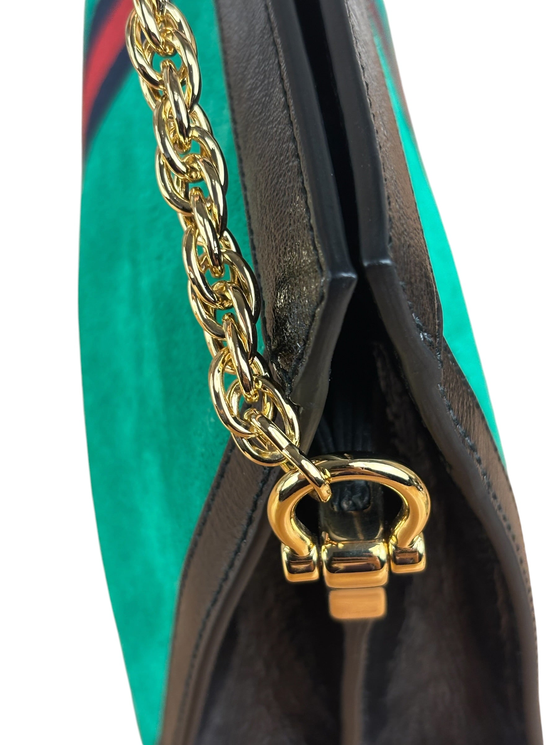 Gucci Suede Web Ophidia Chain Shoulder Bag