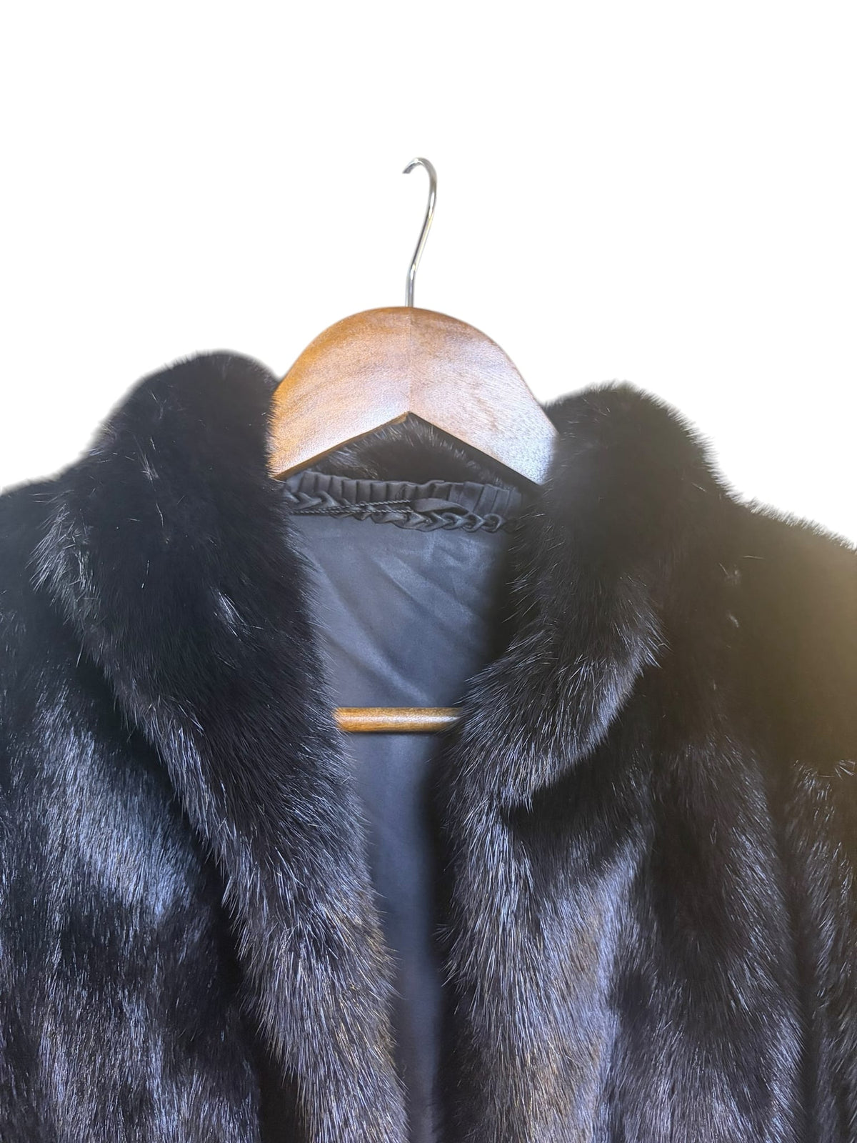 Vintage Black Dyed Mink Fur Coat