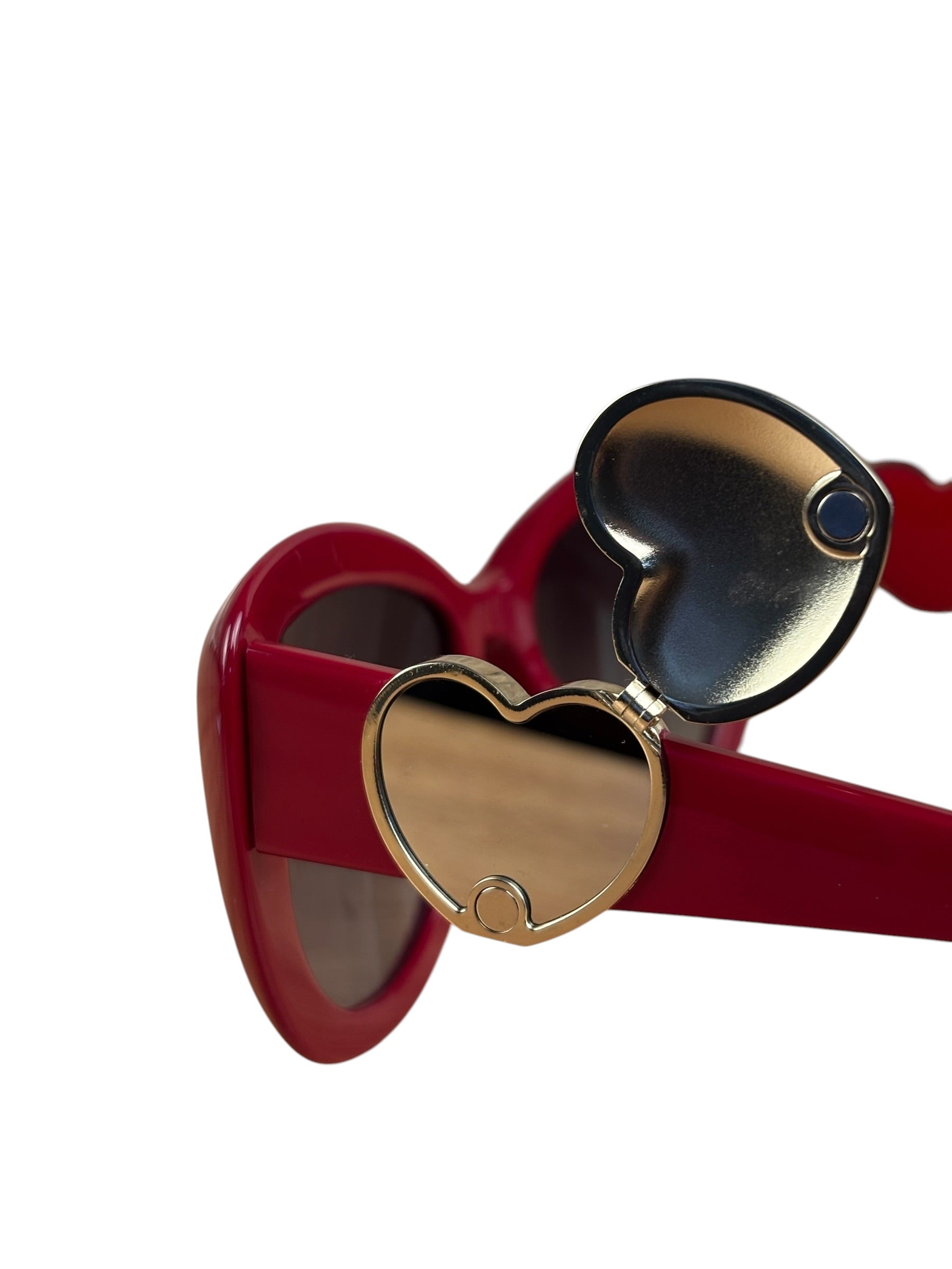 Chanel Vintage Red Heart Sunglasses