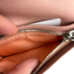 Prada Pink Saffiano Leather Compact Wallet