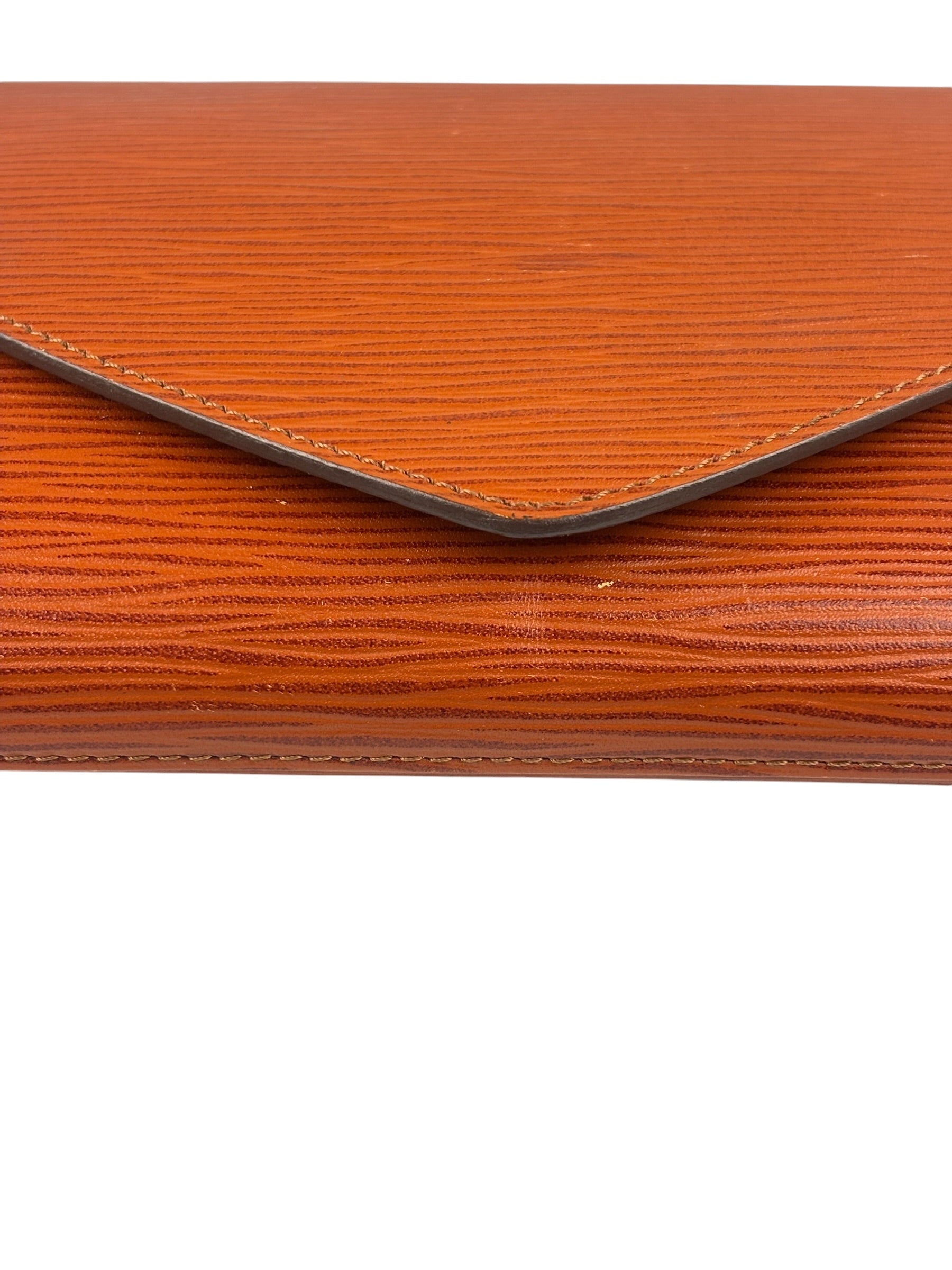 Louis Vuitton Vintage Art Deco Brown Epi Clutch