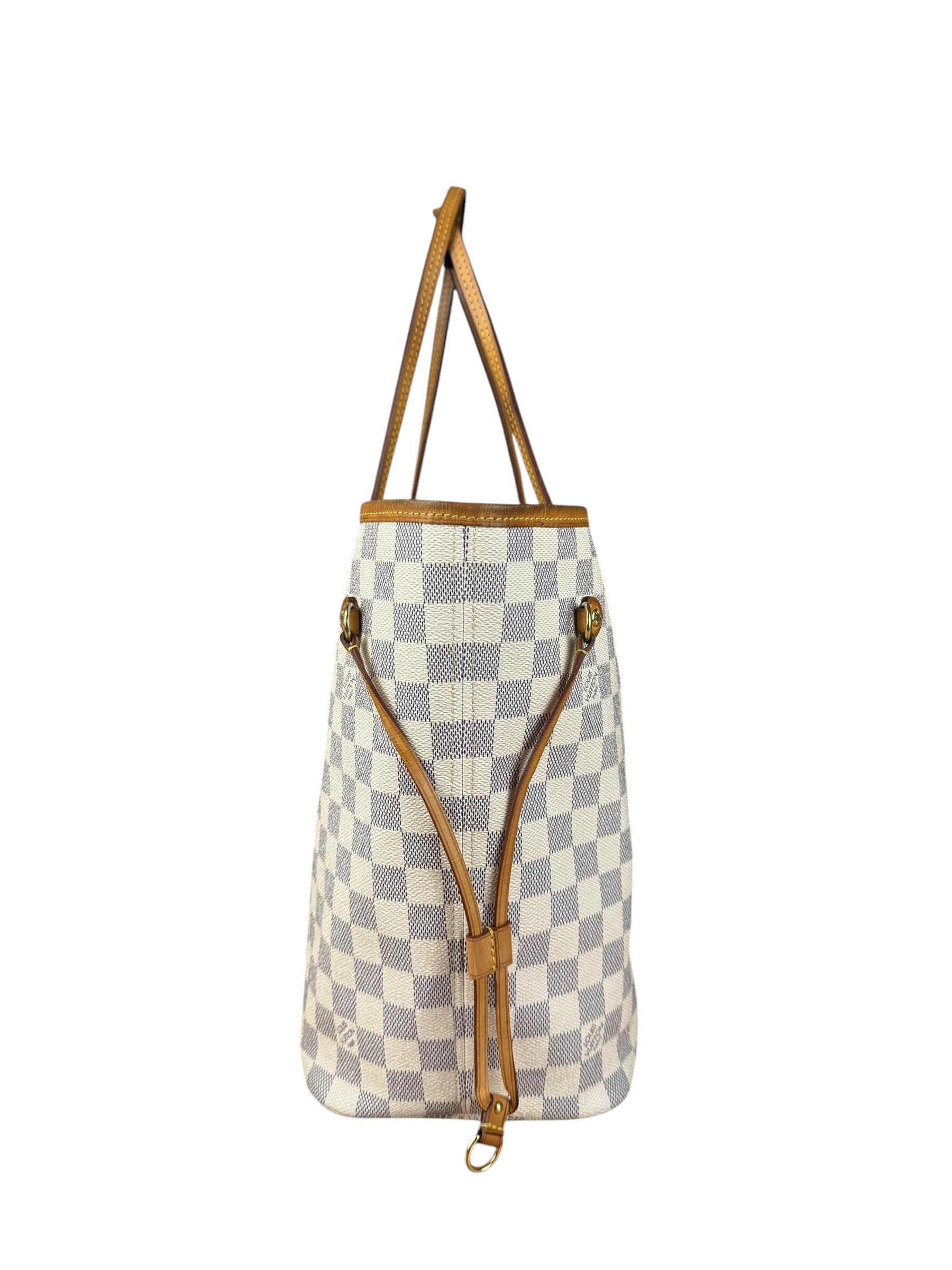 Louis Vuitton Damier Azur Neverfull MM w/ Pouch