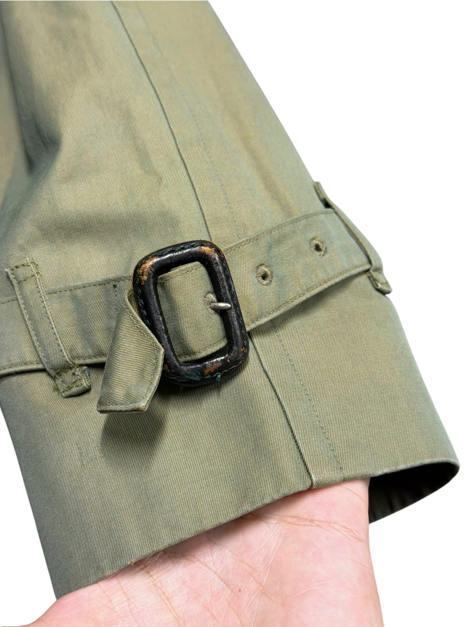 Burberry Vintage Sage Green Trench Coat