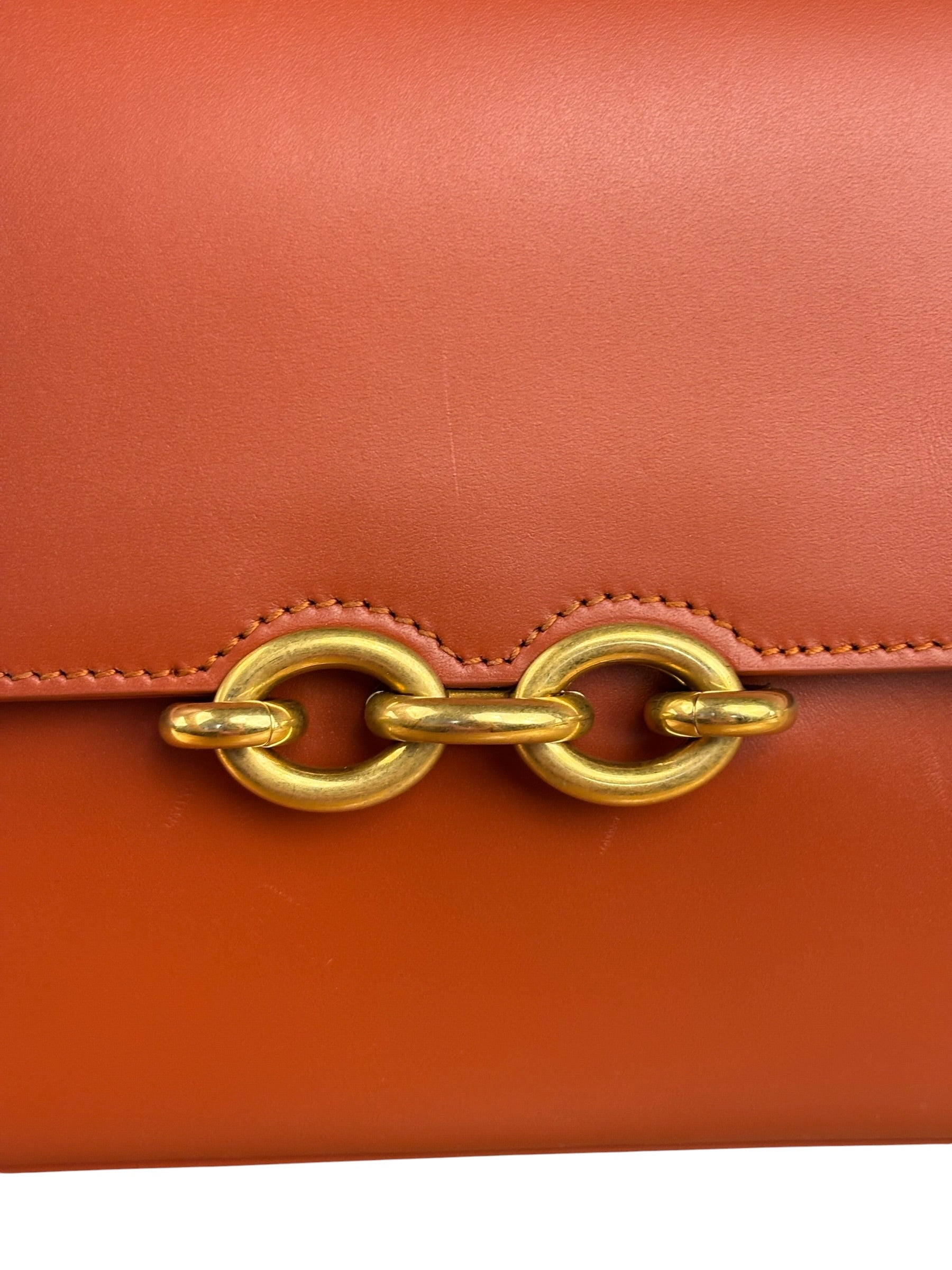 Saint Laurent Burnt Orange Le Maillon Shoulder Bag