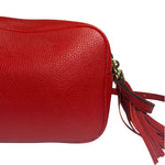 Gucci Red Calfskin Leather Soho Disco Crossbody Bag
