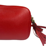 Gucci Red Calfskin Leather Soho Disco Crossbody Bag