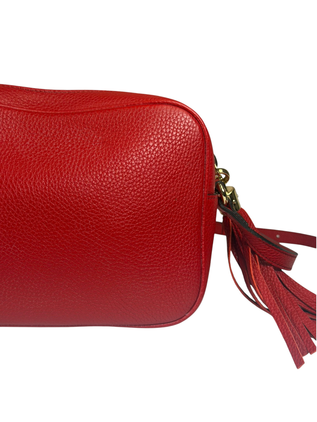 Gucci Red Calfskin Leather Soho Disco Crossbody Bag