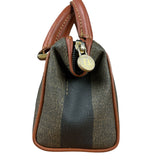 Fendi Vintage Pequin Striped Nano Top Handle Bag