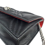 Alexander McQueen Black Leather Medium Skull Shoulder Bag
