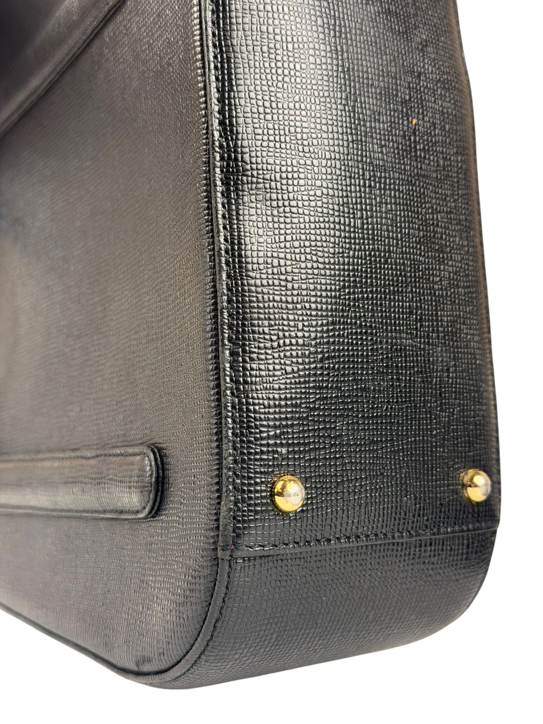 MCM Black Saffiano Leather Handbag