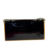 Chanel Black Patent Orange Trim 2.55 Flap 2009