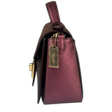 Coach Metallic Berry Leather Signature Cassidy Two-Way Bag
