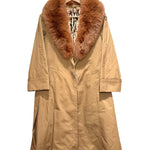 Vintage Fur Lined Trench Coat