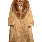 Vintage Fur Lined Trench Coat