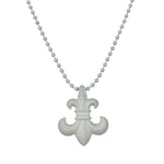 Chrome Hearts White Silichrome Ball Chain Necklace