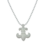 Chrome Hearts White Silichrome Ball Chain Necklace