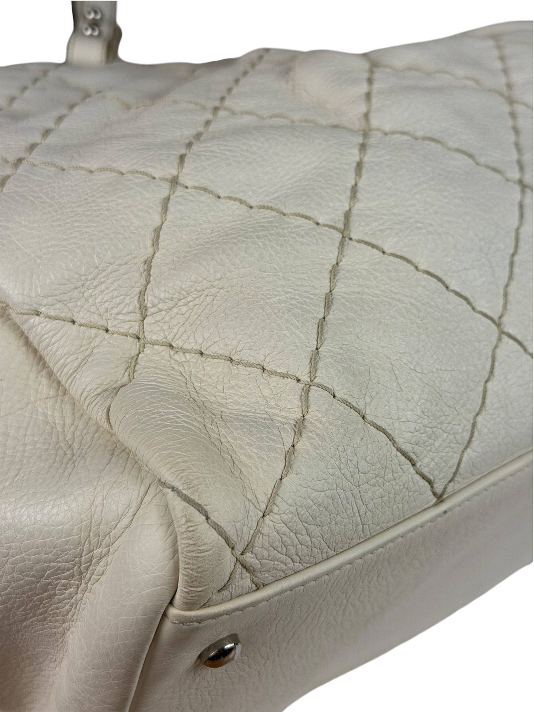 Chanel Beige Quilted Leather Tote 2009