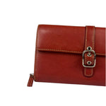 Coach Red Leather Zip Wallet