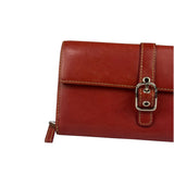 Coach Red Leather Zip Wallet