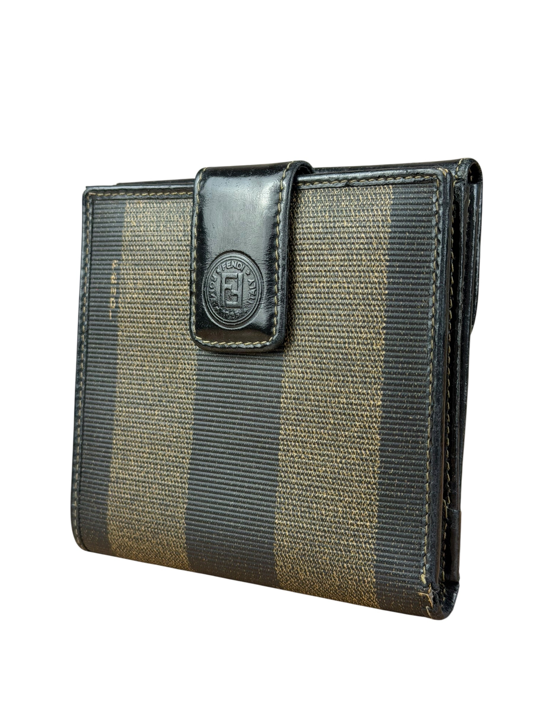 Fendi Vintage Striped Pequin Wallet