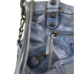 Balenciaga Blue Leather Two-Way First City Bag