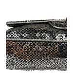 Chanel Silver Sequin East/West Flap Bag 2006