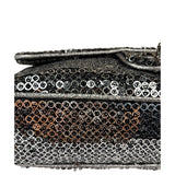 Chanel Silver Sequin East/West Flap Bag 2006
