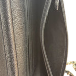 Chanel Caviar Chevron Quilted Wallet On Chain 2017