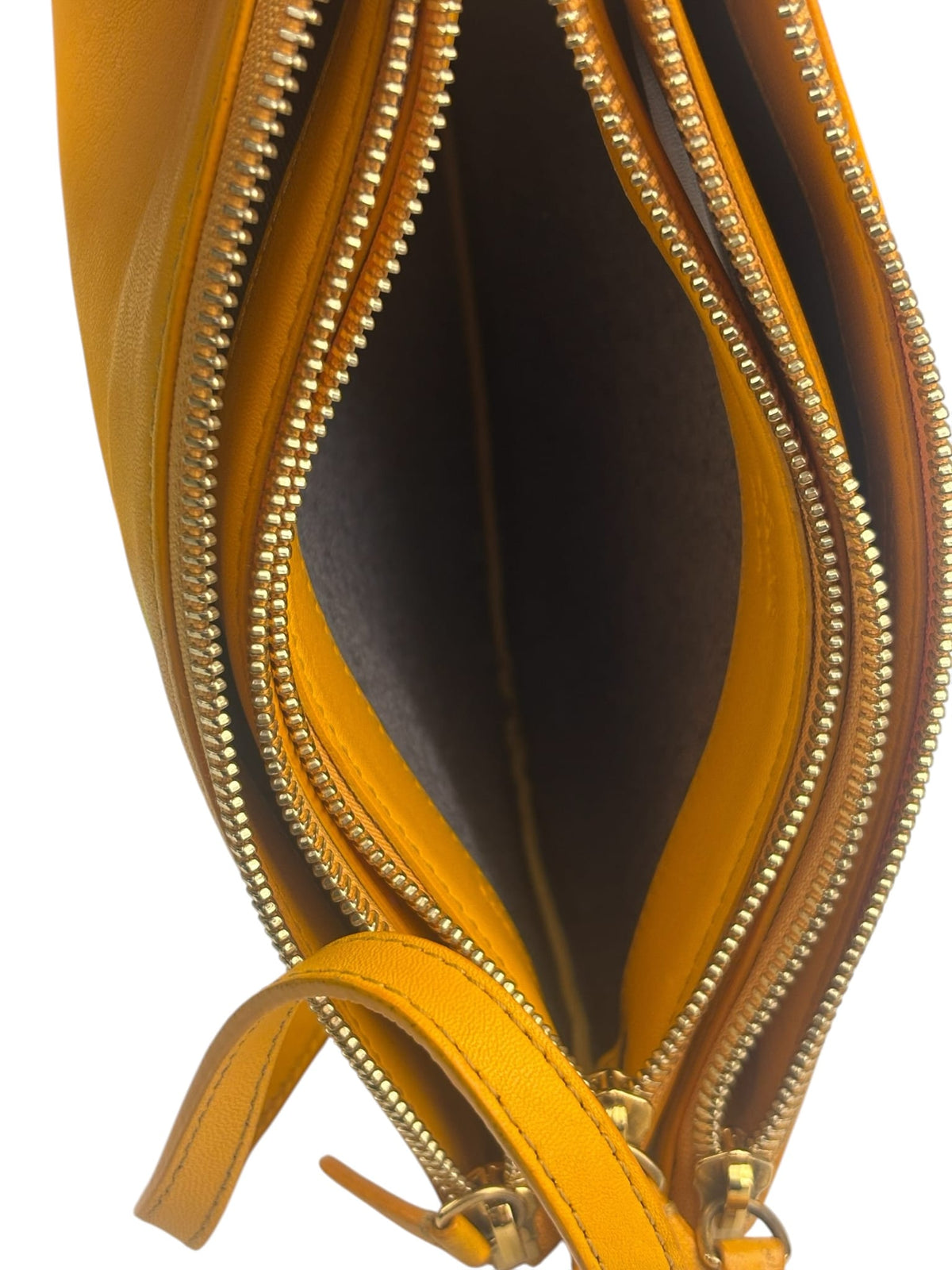Celine Yellow/Orange Leather Trio Small Crossbody Bag
