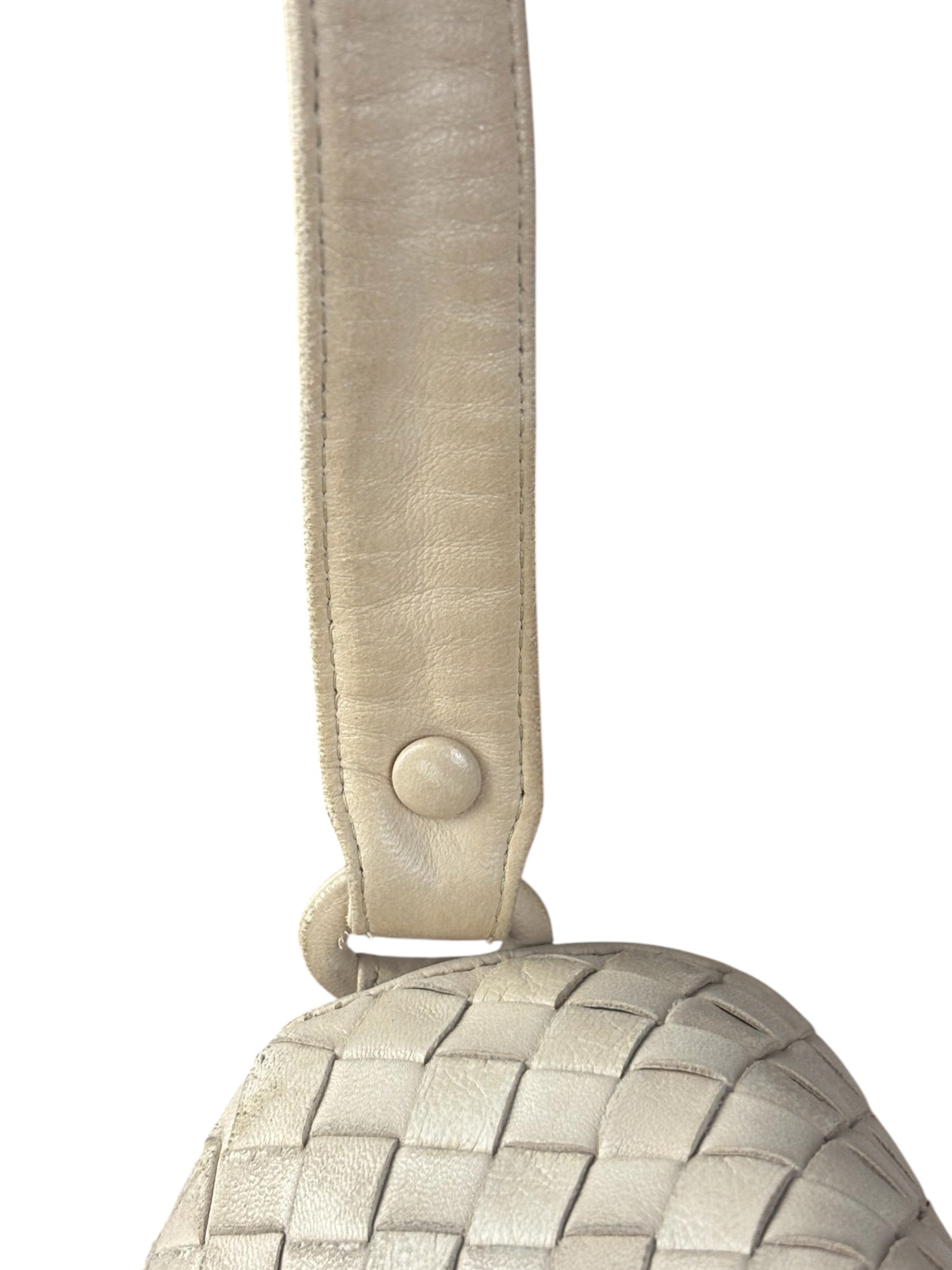 Bottega Veneta Vintage Beige Intrecciato Crossbody