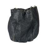 Fendi Vintage Black Leather Mia Chain Tote