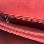 Chanel Red Caviar Leather Maxi Chain Flap Bag 2014