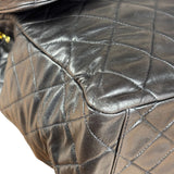 Chanel Vintage Brown Leather Jumbo Flap Bag