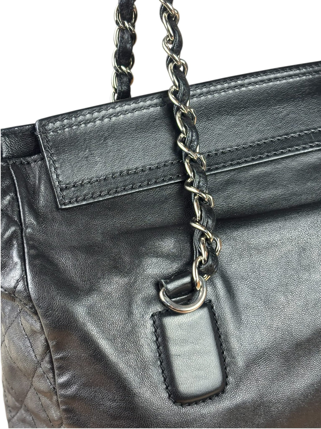 Chanel Black Quilted Leather Medium 2.55 Reissue Tote 2008