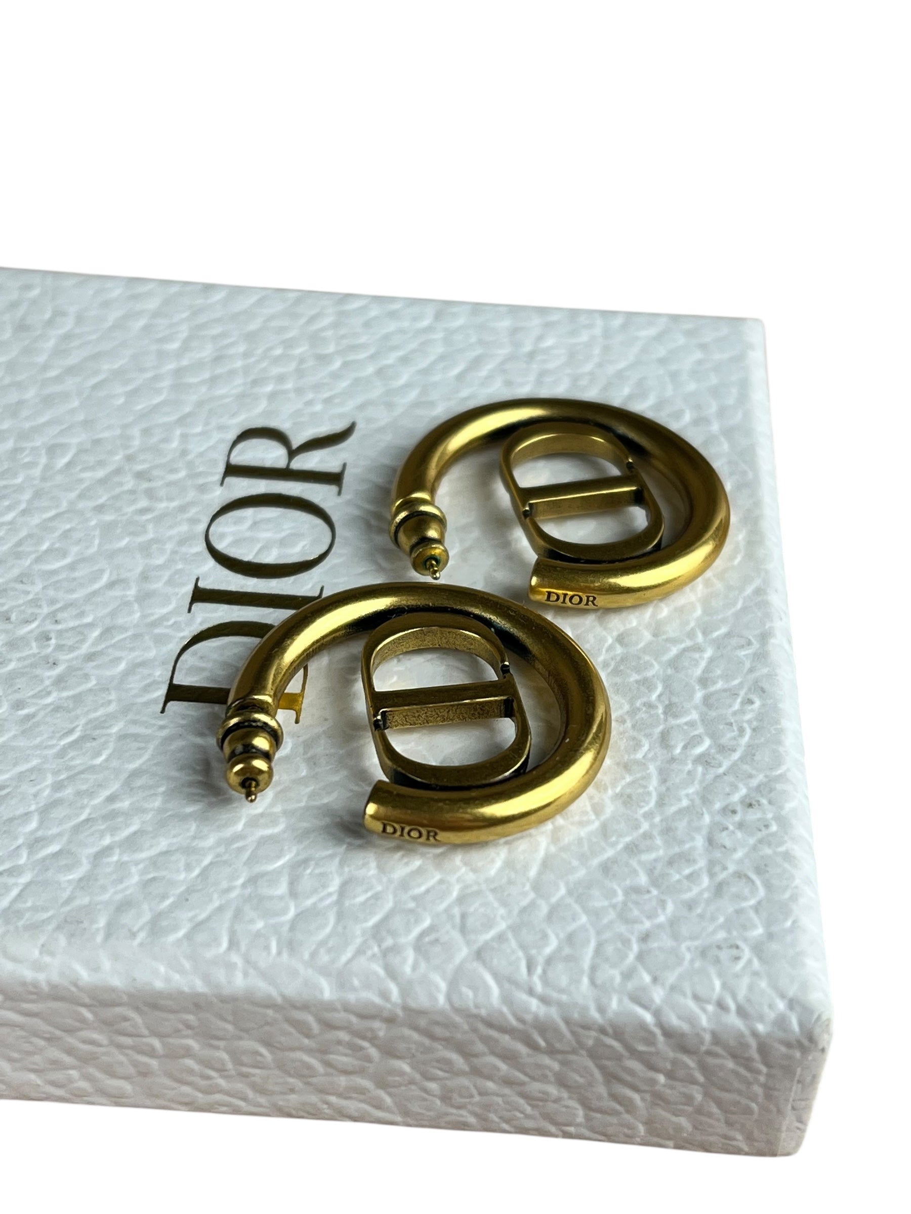 Dior CD Gold Hoop Earrings 2021