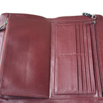 Chanel Black/Burgundy Chain Wallet Shoulder Bag 2010
