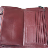 Chanel Black/Burgundy Chain Wallet Shoulder Bag 2010