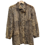 Canadia Fawn Print Llush Faux Fur Coat