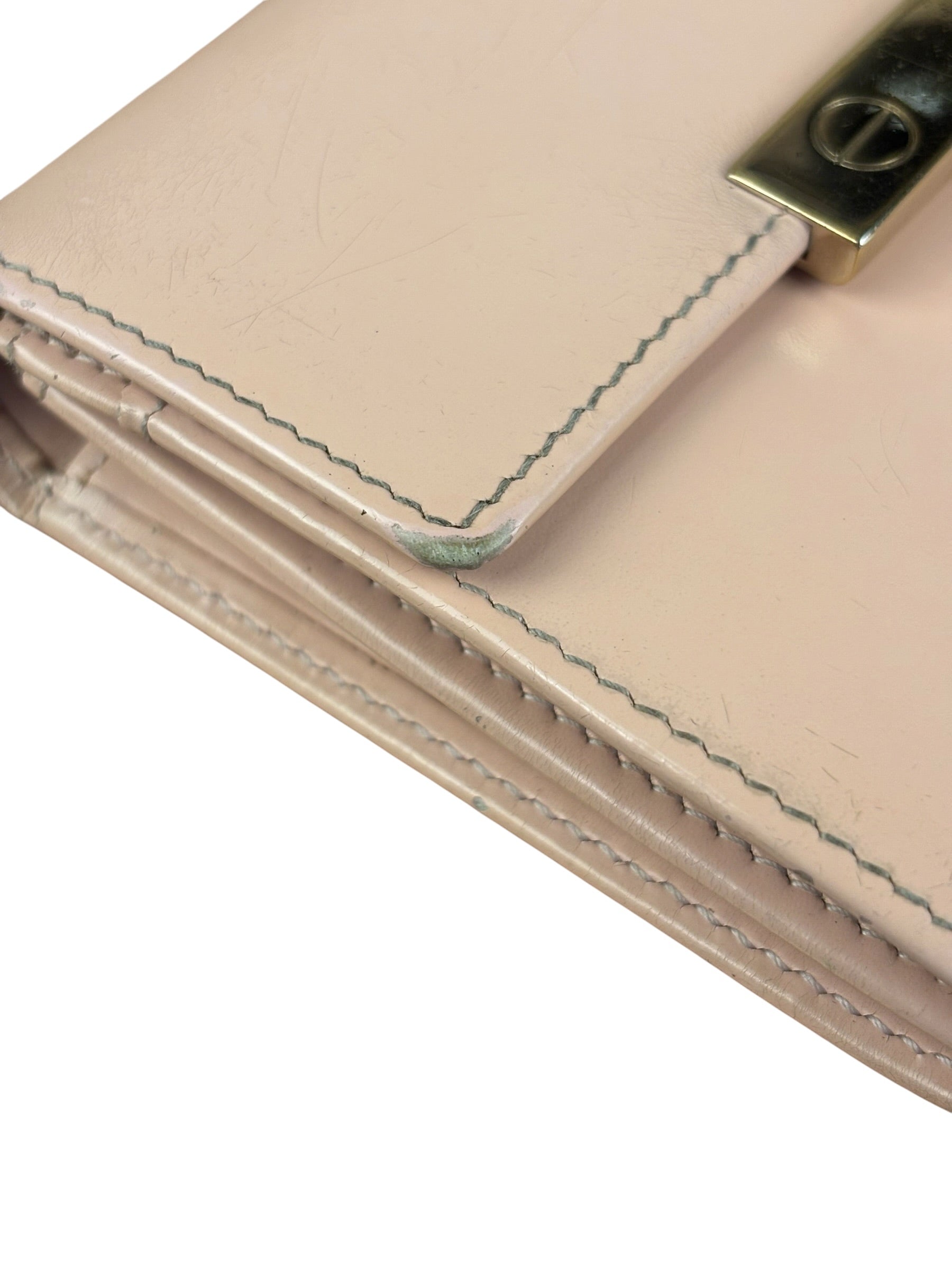 Cartier Vintage Pink Patent Leather Compact Wallet