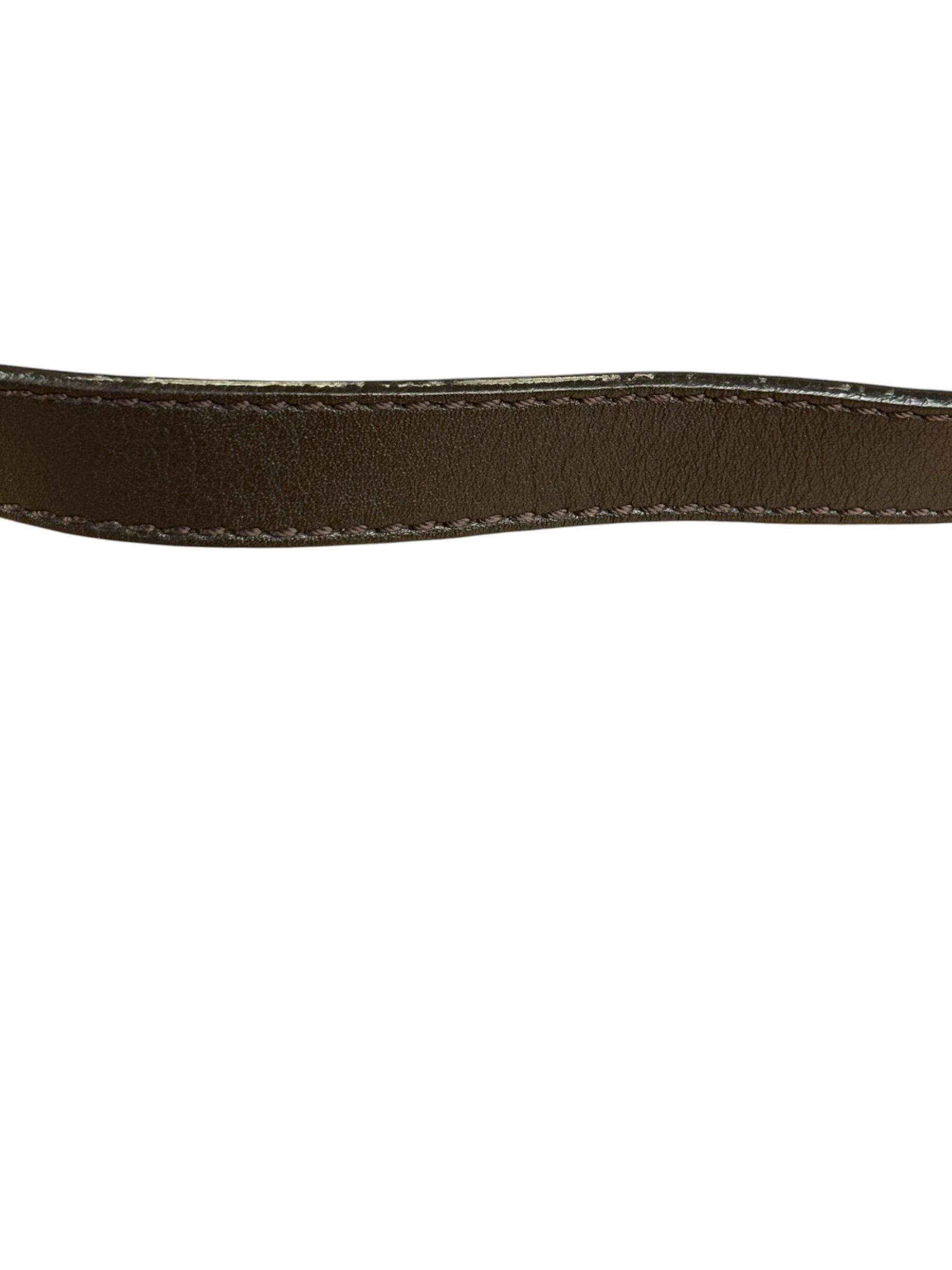 Fendi Brown Leather Zucca Mamma Baguette