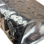 Chanel Metallic Silver Patent Leather Lucky Symbols Embossed Pochette 2007