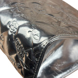 Chanel Metallic Silver Patent Leather Lucky Symbols Embossed Pochette 2007
