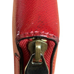 Burberry Vintage Red Leather Zip Long Wallet
