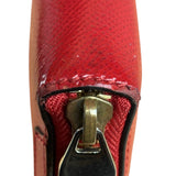 Burberry Vintage Red Leather Zip Long Wallet