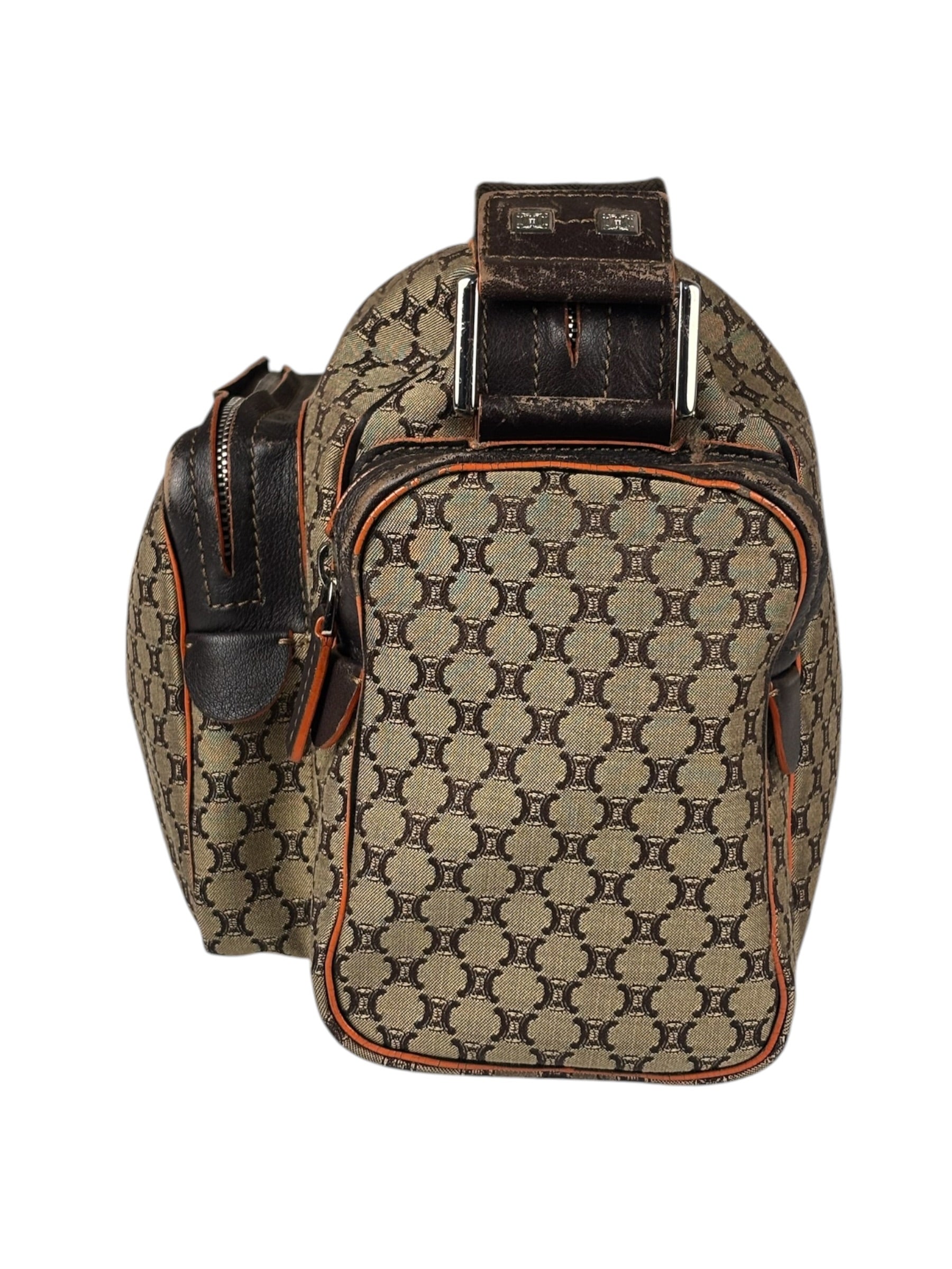 Celine Vintage Canvas Macadam Messenger Bag