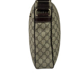 Gucci Brown Leather Trim Supreme Crossbody Bag