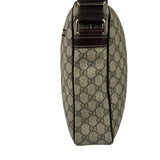 Gucci Brown Leather Trim Supreme Crossbody Bag