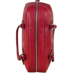 Prada Red Leather Bowling Shoulder Bag
