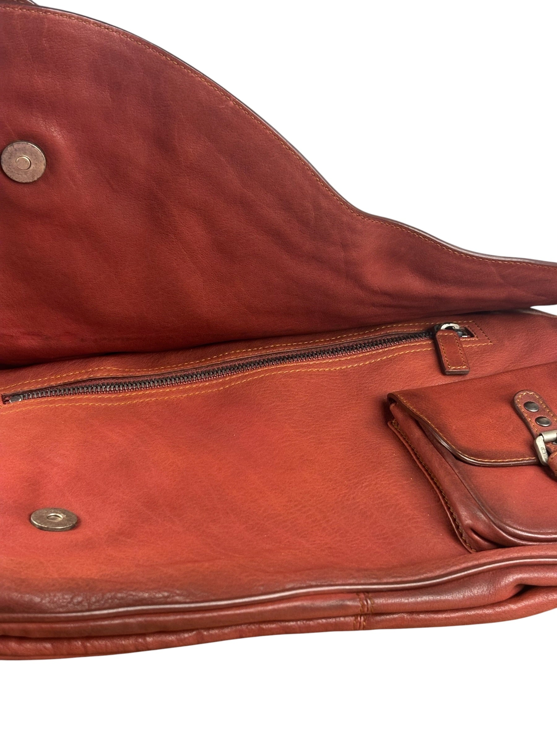 Christian Dior Burgundy Leather Gaucho Saddle Large Shoulder Bag